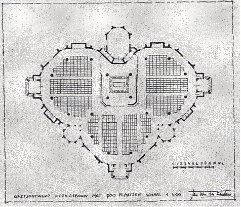 Kerkstudie, plattegrond